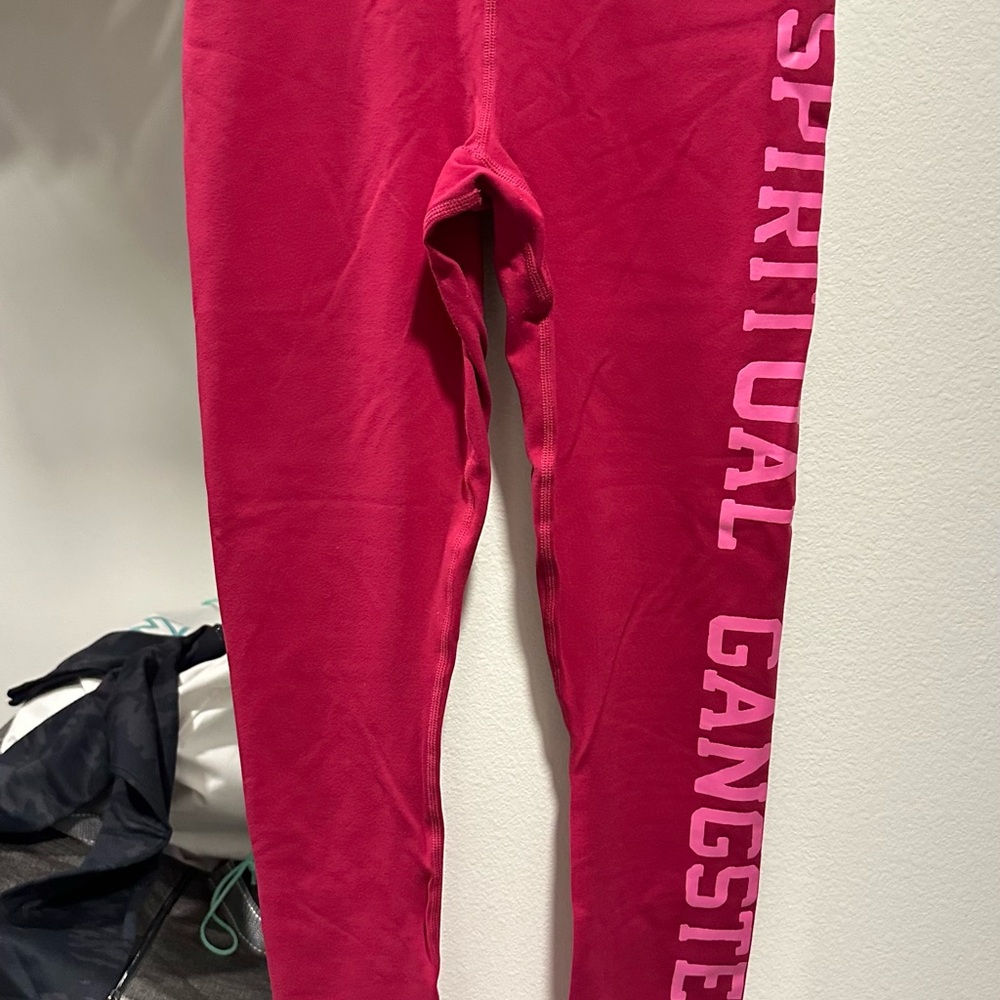 Spiritual Gangster Kids Fuchsia Leggings